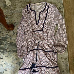 Tory Burch Printed Tie Waist Dress